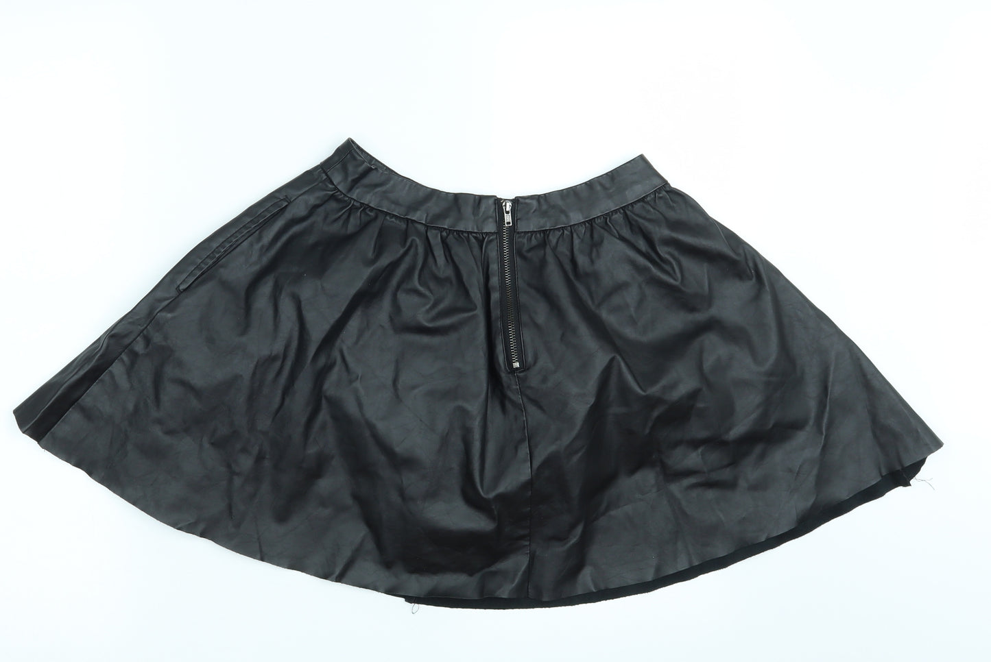 Topshop Womens Black   A-Line Skirt Size 4  - Cropped