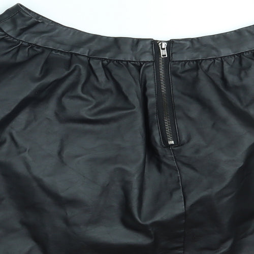 Topshop Womens Black   A-Line Skirt Size 4  - Cropped