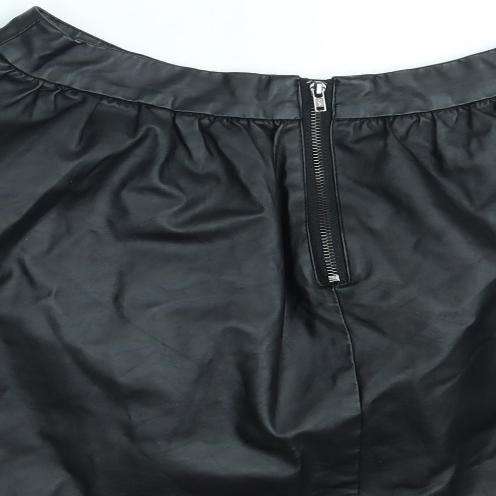 Topshop Womens Black   A-Line Skirt Size 4  - Cropped