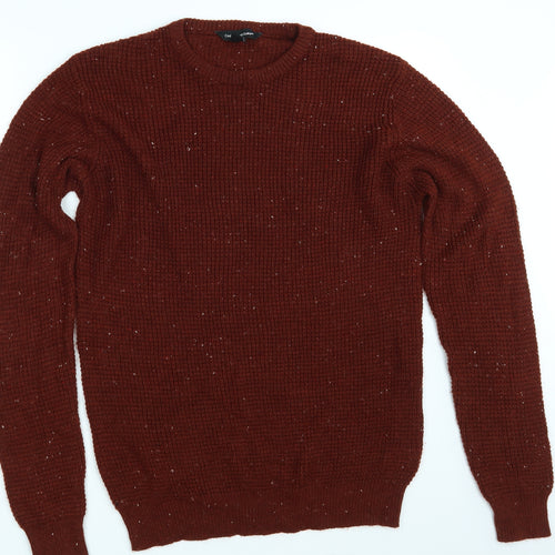 Cedar Wood State Mens Brown  Knit Pullover Jumper Size M