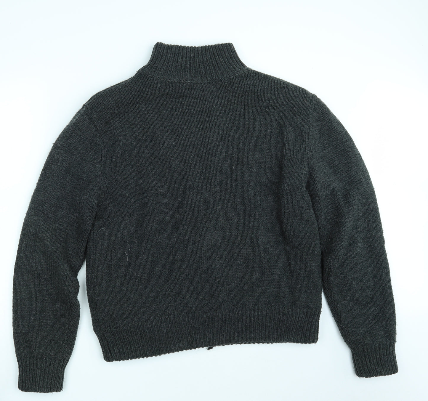 Dissident Mens Green  Knit Full Zip Jumper Size XL