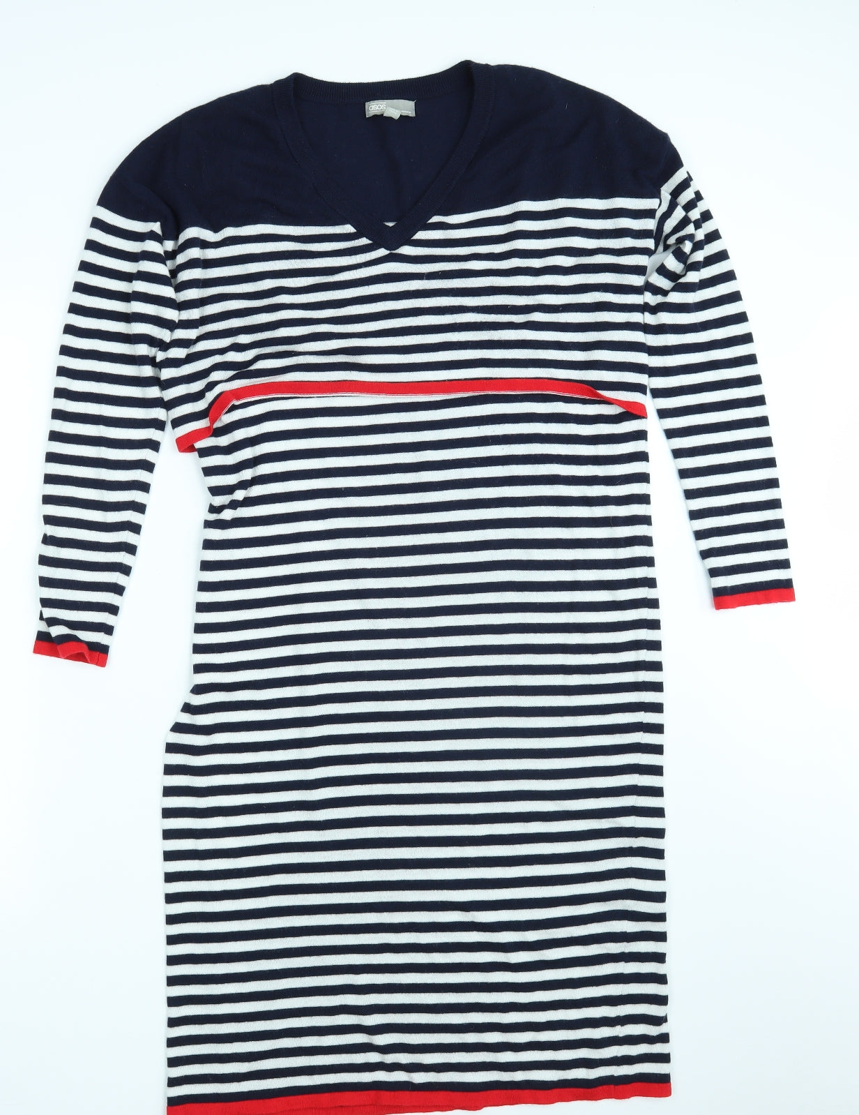ASOS Womens Blue Striped  T-Shirt Dress  Size 10
