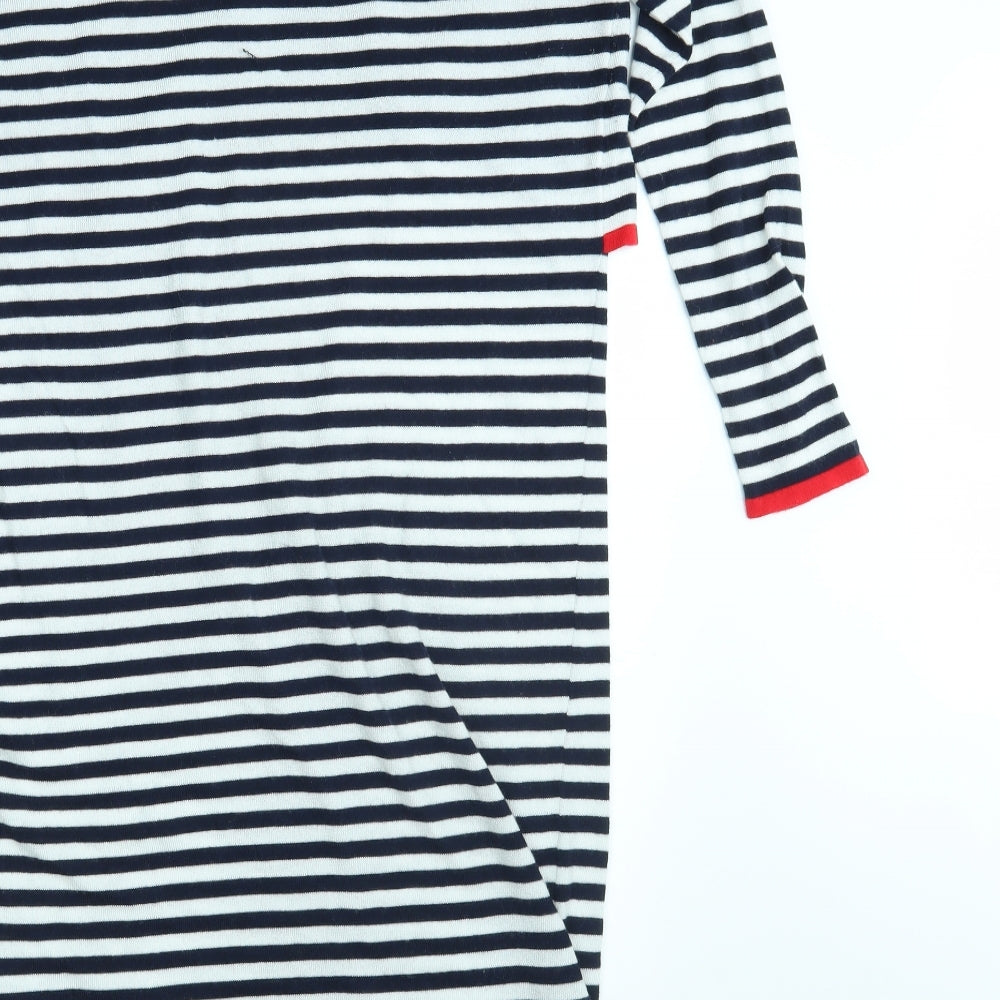 ASOS Womens Blue Striped  T-Shirt Dress  Size 10