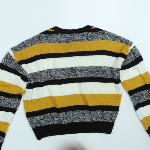 H&M Womens Multicoloured Striped Knit Pullover Jumper Size S