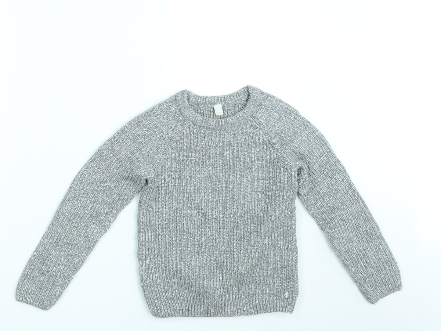 Esprit Girls Grey  Knit Pullover Jumper Size 8-9 Years