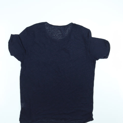 River Island Mens Blue Animal Print   T-Shirt Size L
