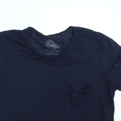 River Island Mens Blue Animal Print   T-Shirt Size L