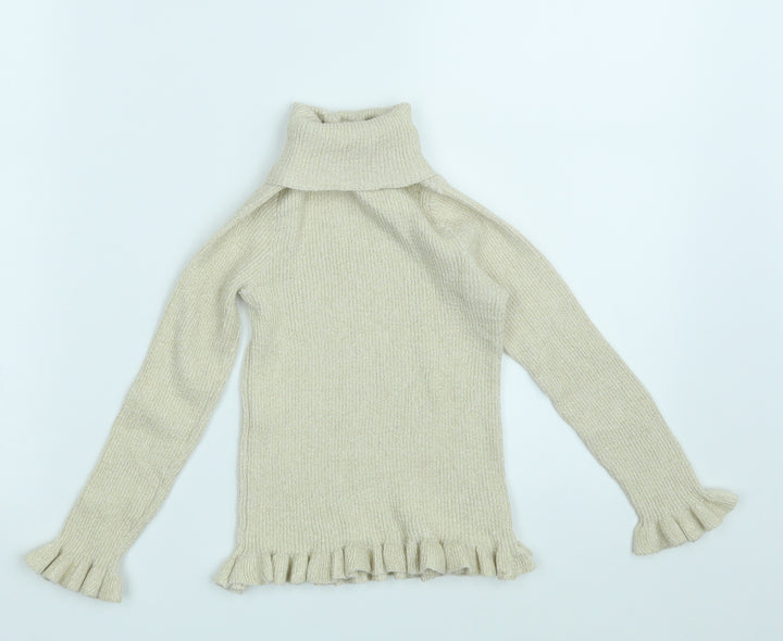 Primark Girls Gold   Pullover Jumper Size 6-7 Years