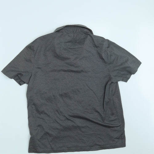 Atlantic Bay Mens Grey    Polo Size M