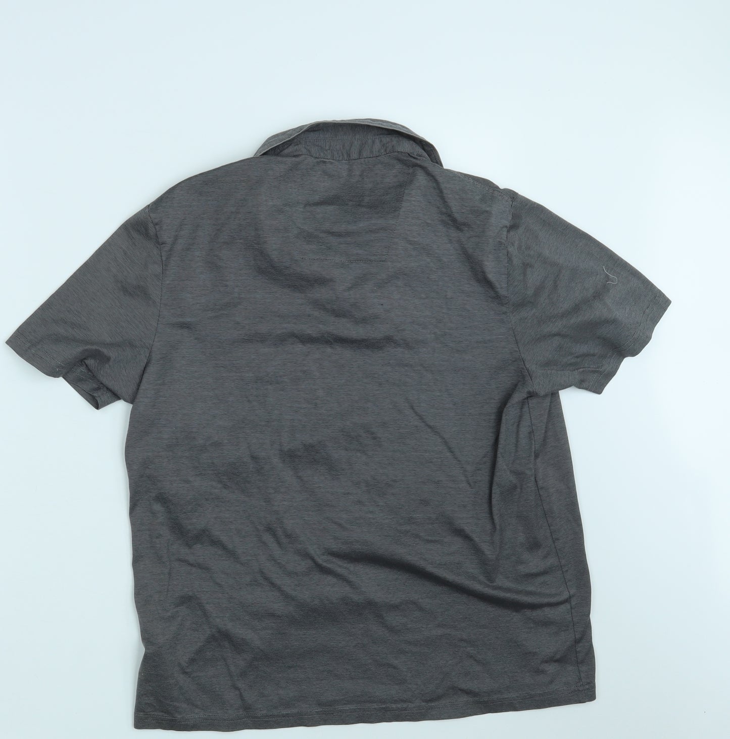 Atlantic Bay Mens Grey    Polo Size M