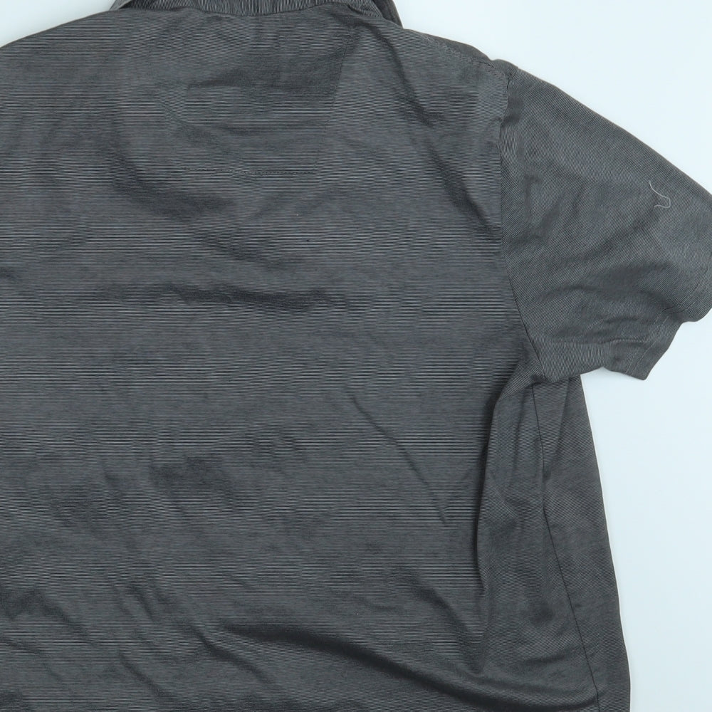 Atlantic Bay Mens Grey    Polo Size M