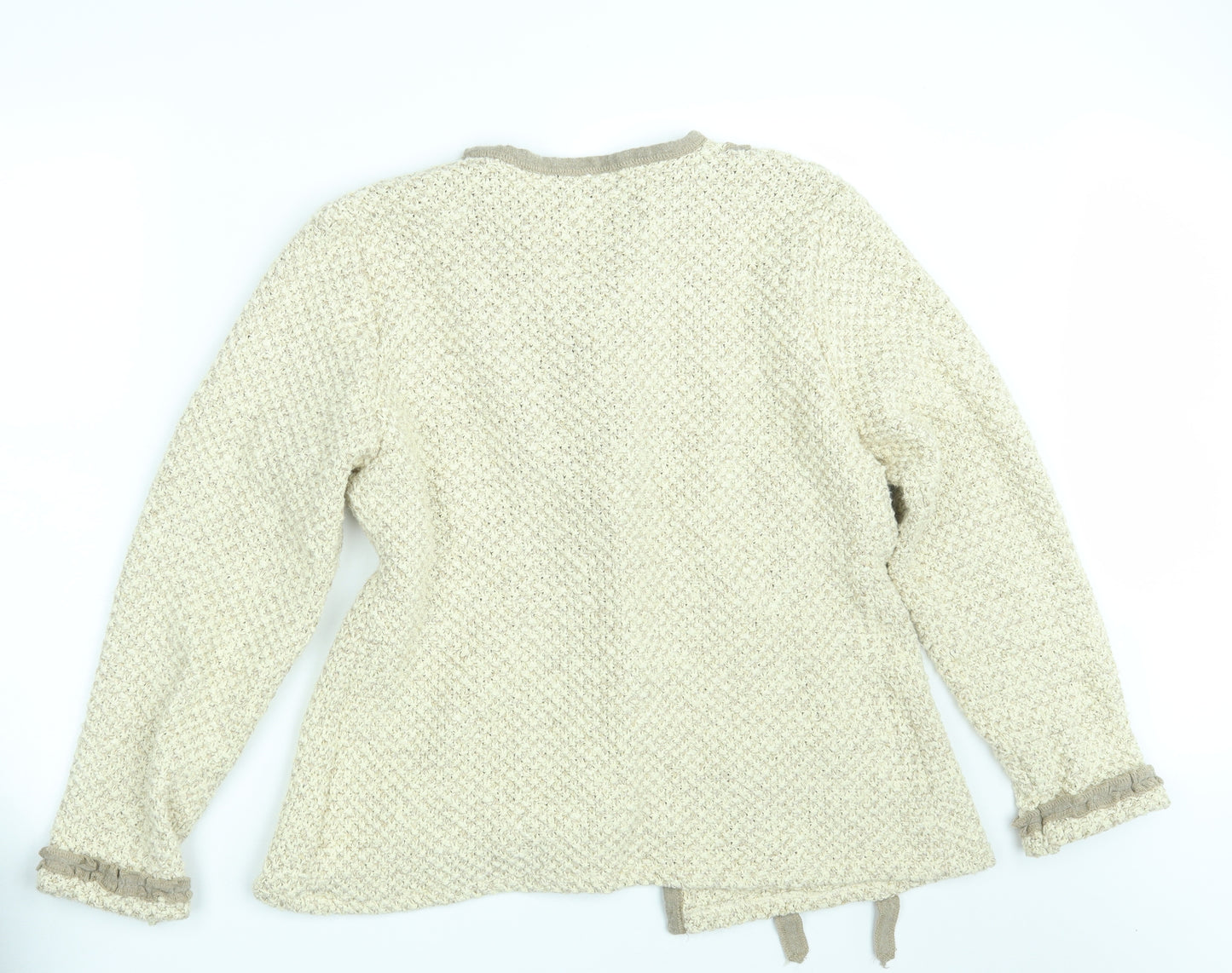 Tivoli Womens Beige  Knit Cardigan Jumper One Size