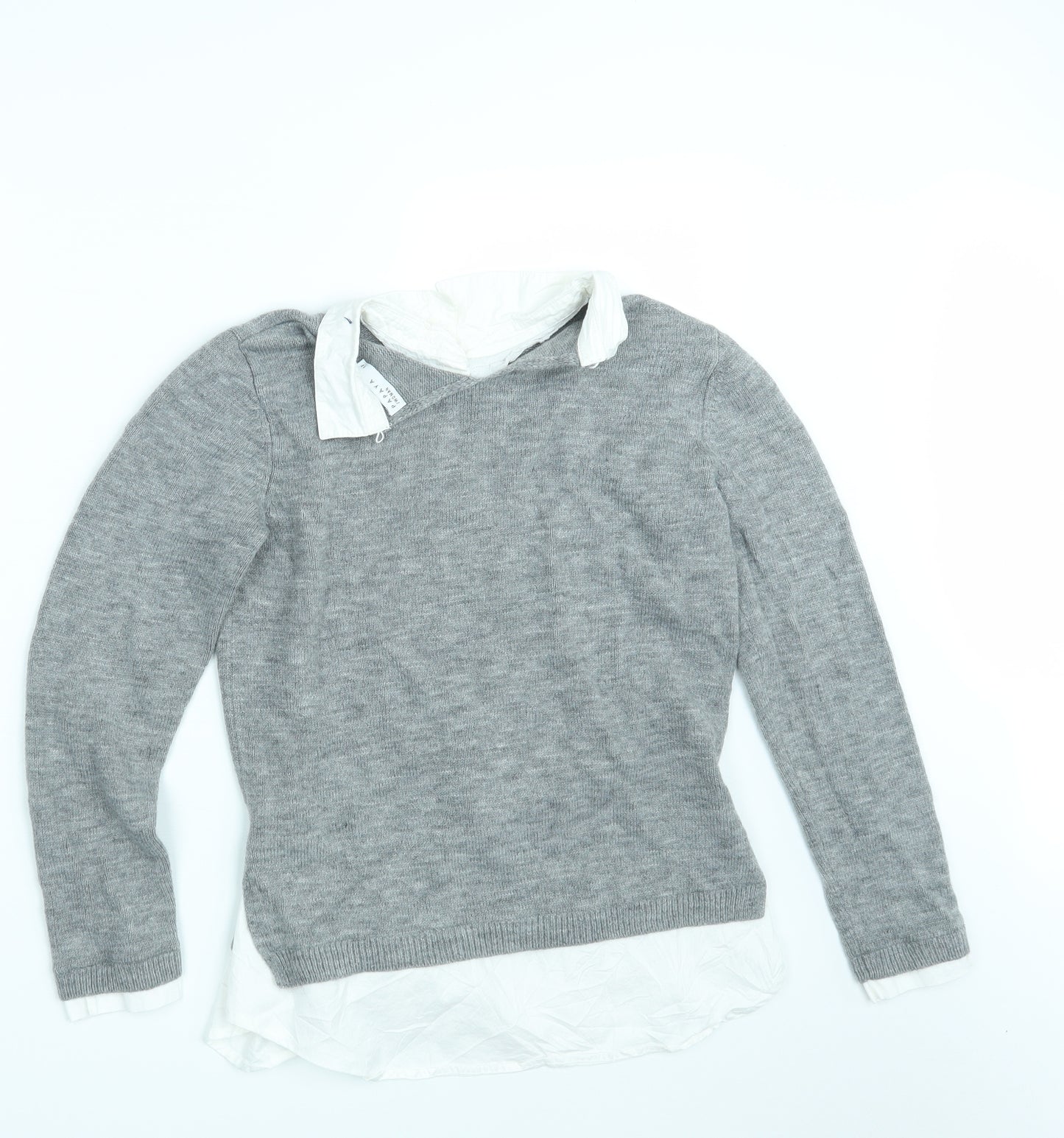 Papaya Womens Grey  Knit Pullover Jumper Size 12