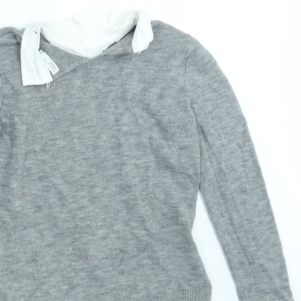 Papaya Womens Grey  Knit Pullover Jumper Size 12