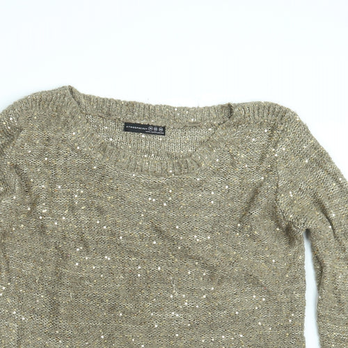 Atmosphere Womens Beige  Knit Pullover Jumper Size 14