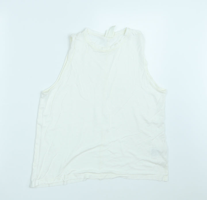H&M Womens White Basic Tank Size M