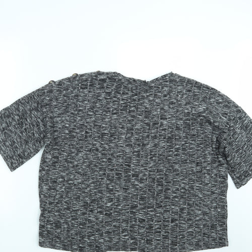 F&F Womens Grey   Cropped T-Shirt Size 18