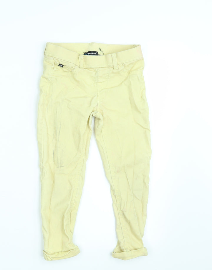 Jordache Girls Yellow   Jegging Trousers Size 7-8 Years - Inside Leg 17 Inches