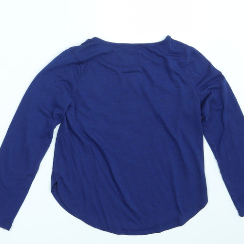 Kohl's Girls Blue  Rayon Pullover Sweatshirt Size M  - Seasonal Christmas Festive Holiday