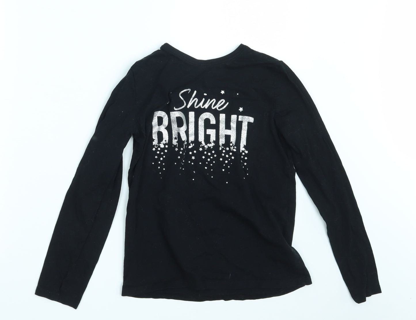 Primark Girls Black   Basic T-Shirt Size 11-12 Years