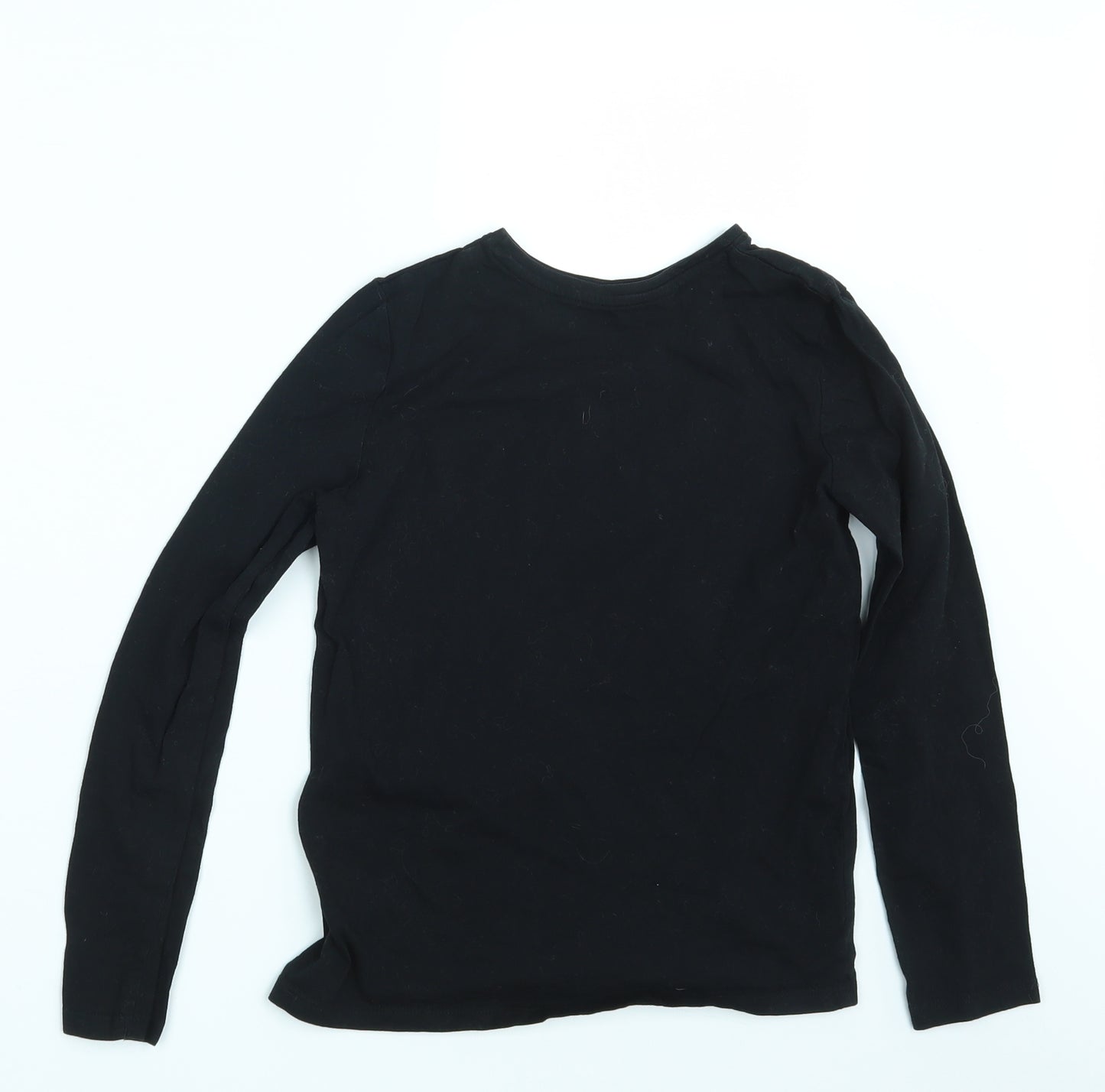 Primark Girls Black   Basic T-Shirt Size 11-12 Years