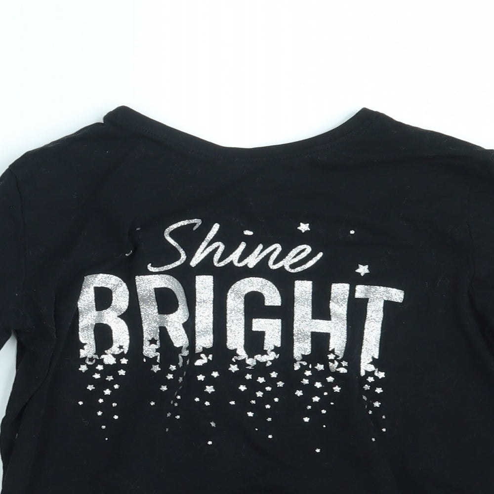 Primark Girls Black   Basic T-Shirt Size 11-12 Years