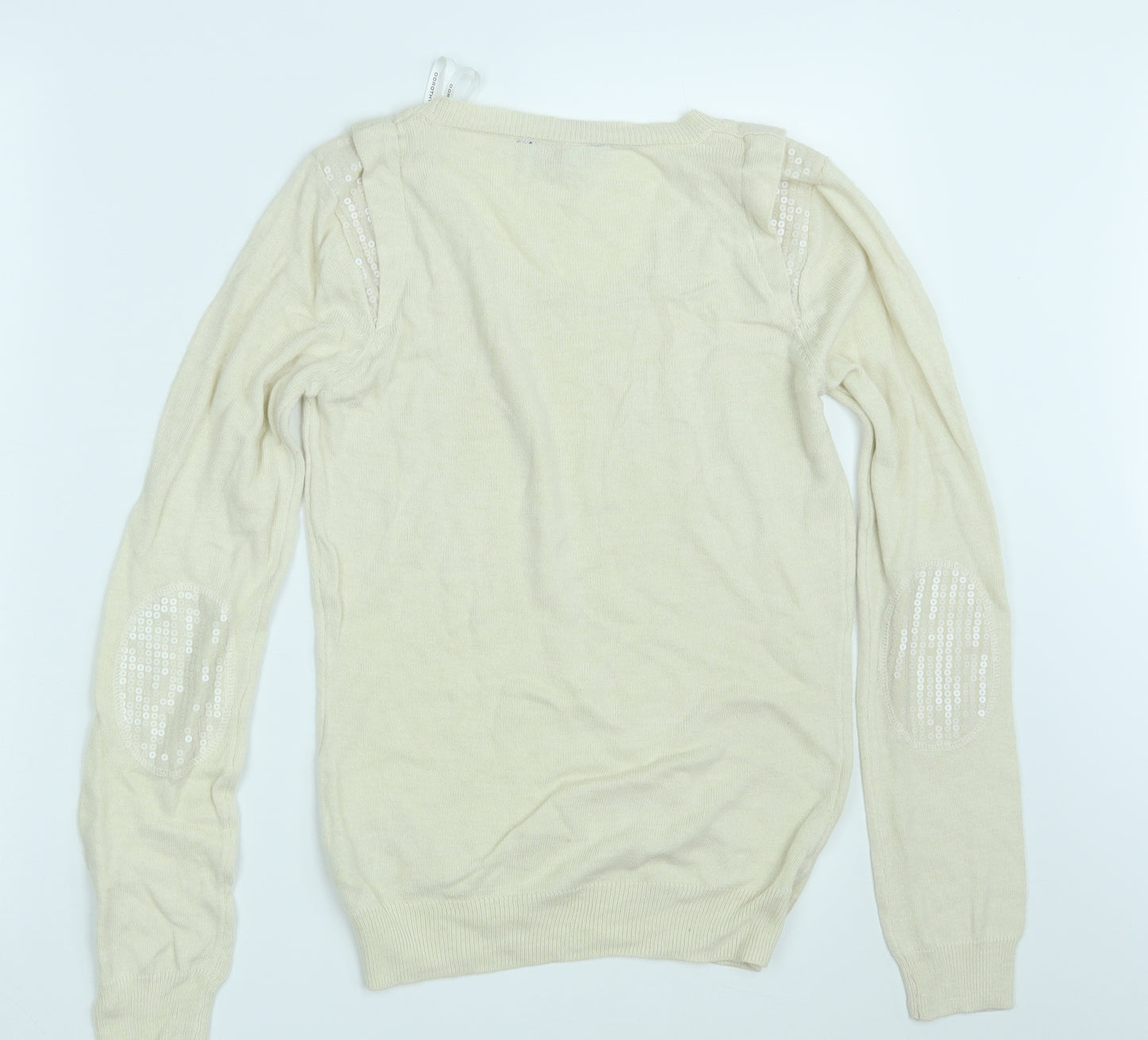 Dorothy Perkins Womens Beige  Knit Pullover Jumper Size 8
