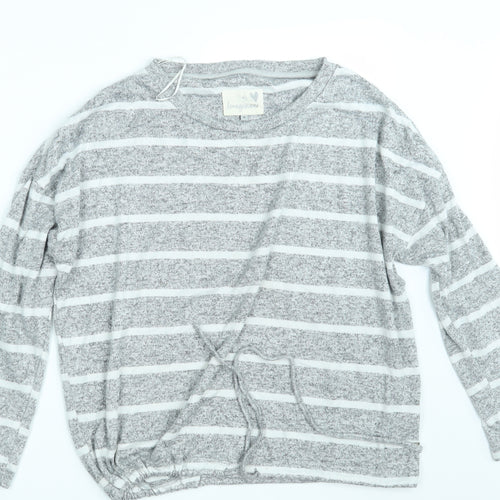 TU Womens Grey Striped  Pullover Jumper Size 12  - Lounge Wear