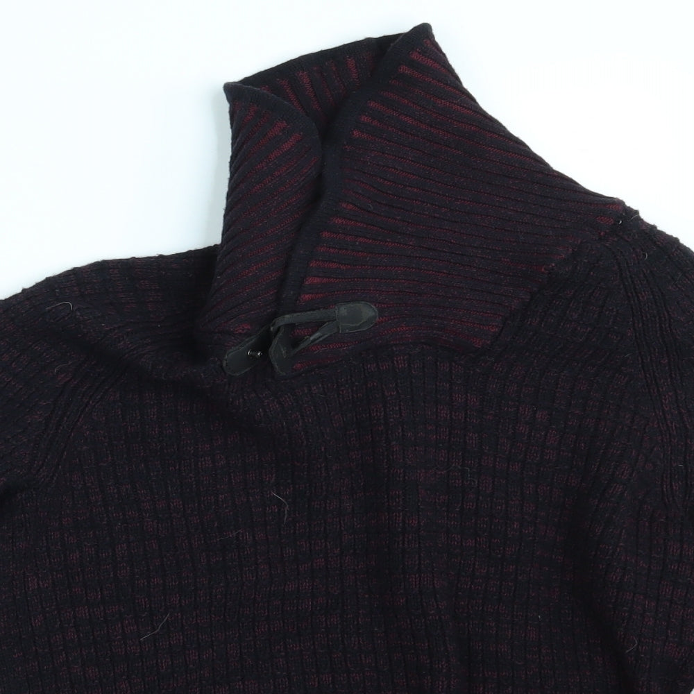 H&M Womens Black  Knit Pullover Jumper Size M