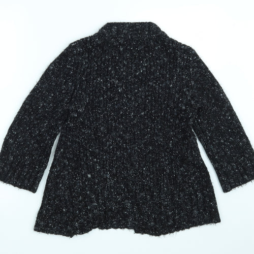 TU Womens Black  Knit Cardigan Jumper Size 16