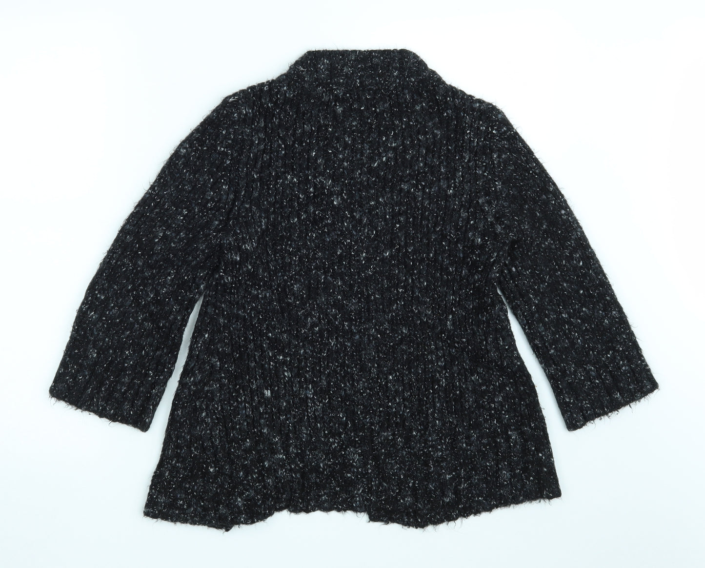 TU Womens Black  Knit Cardigan Jumper Size 16