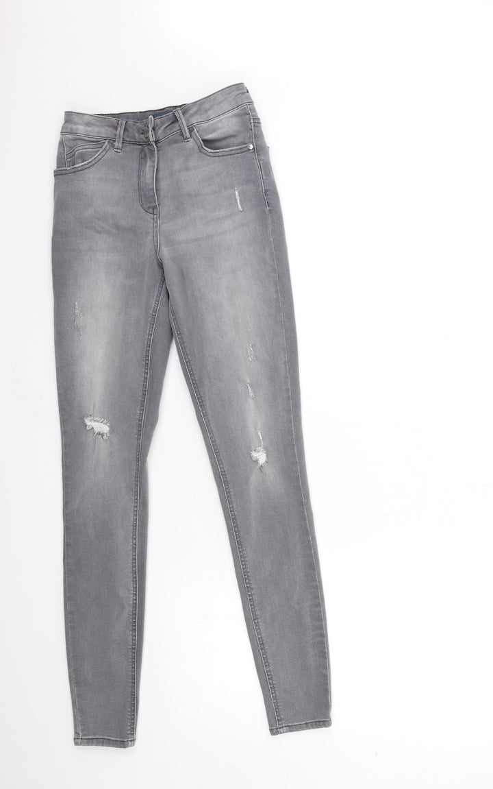 Papaya Womens Grey Denim Skinny Jeans Size 8 L30 in