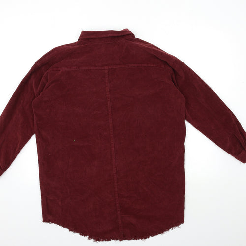 Select Womens Red  Corduroy Shirt Dress  Size 8