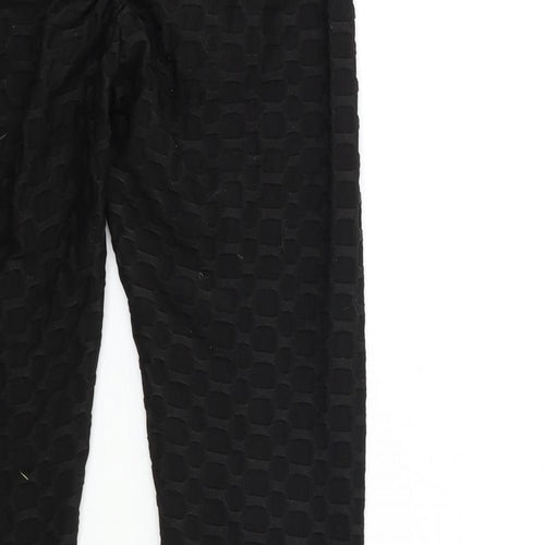 Preworn Womens Black   Carrot Leggings Size M L25 in - rouched back