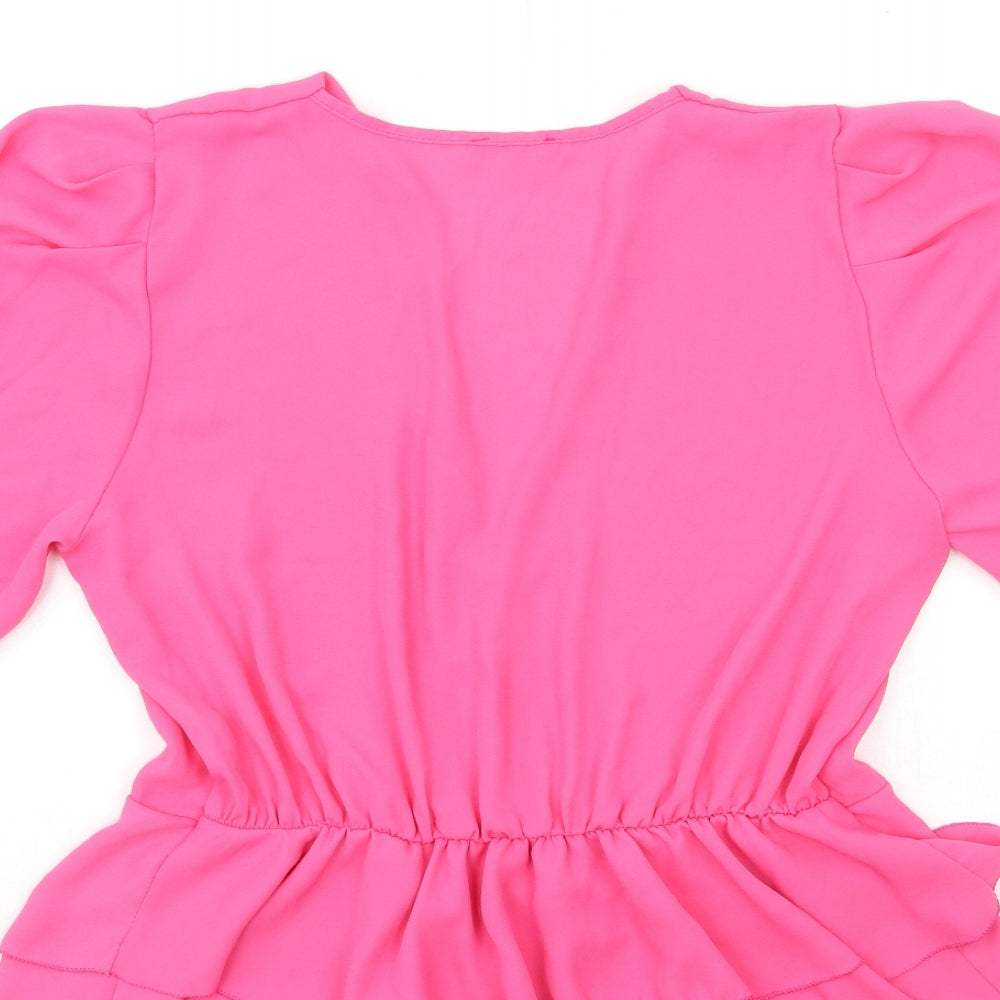 Boohoo Womens Pink   Basic Blouse Size 18