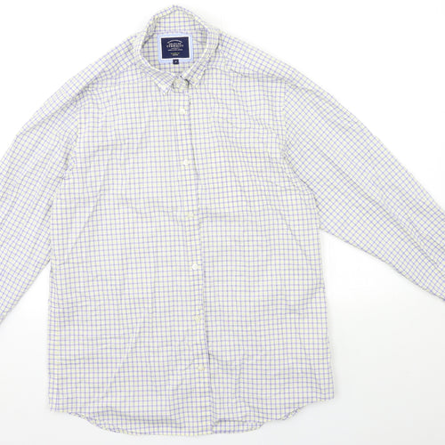 Charles Tyrwhitt Mens Blue Check   Button-Up Size M