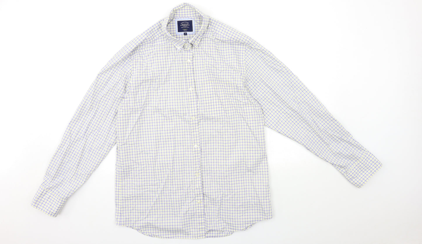 Charles Tyrwhitt Mens Blue Check   Button-Up Size M