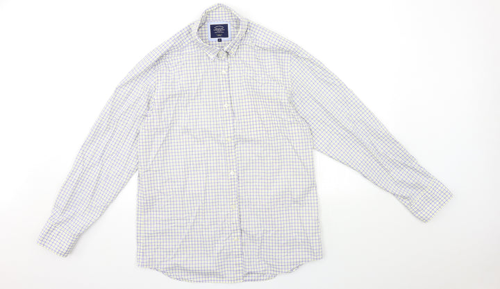 Charles Tyrwhitt Mens Blue Check   Button-Up Size M
