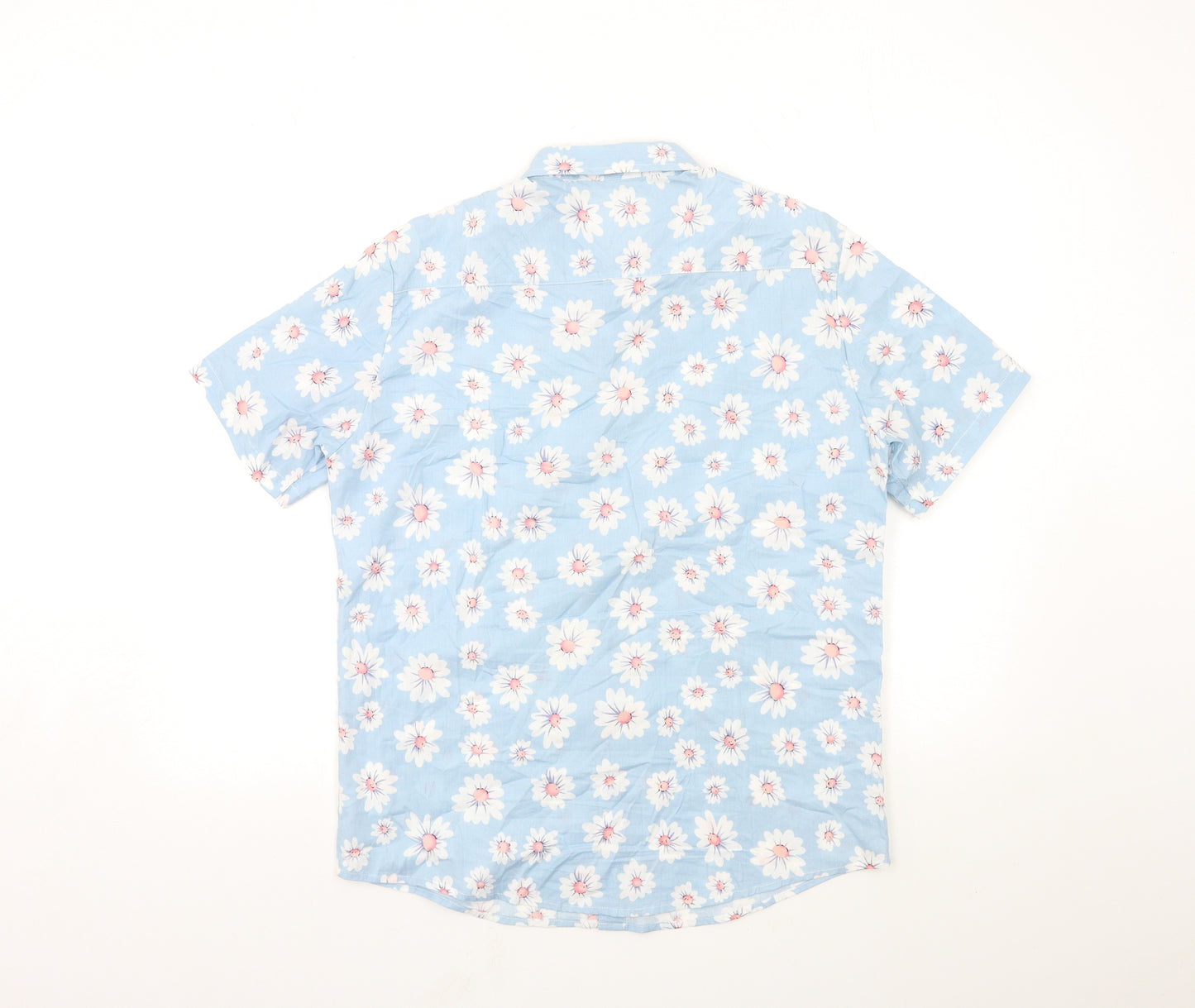 Preworn Mens Black Floral   Button-Up Size M