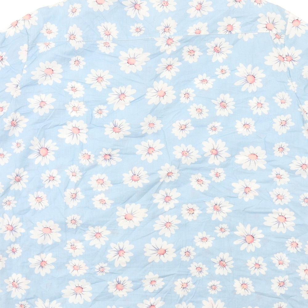 Preworn Mens Black Floral   Button-Up Size M