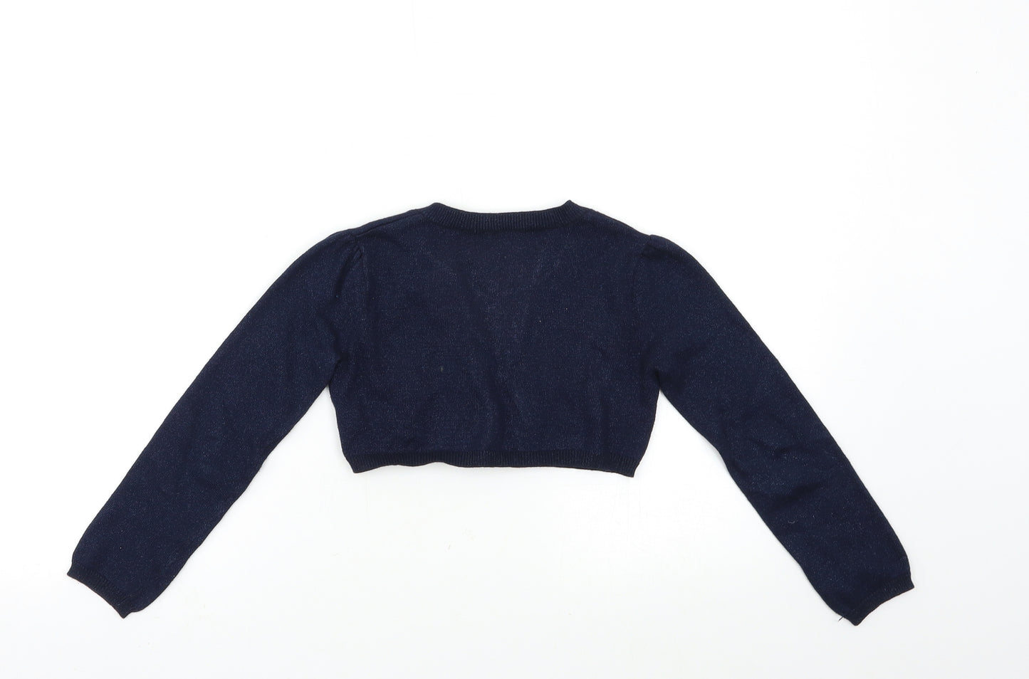 Matalan Girls Blue  Knit Cardigan Jumper Size 6-7 Years