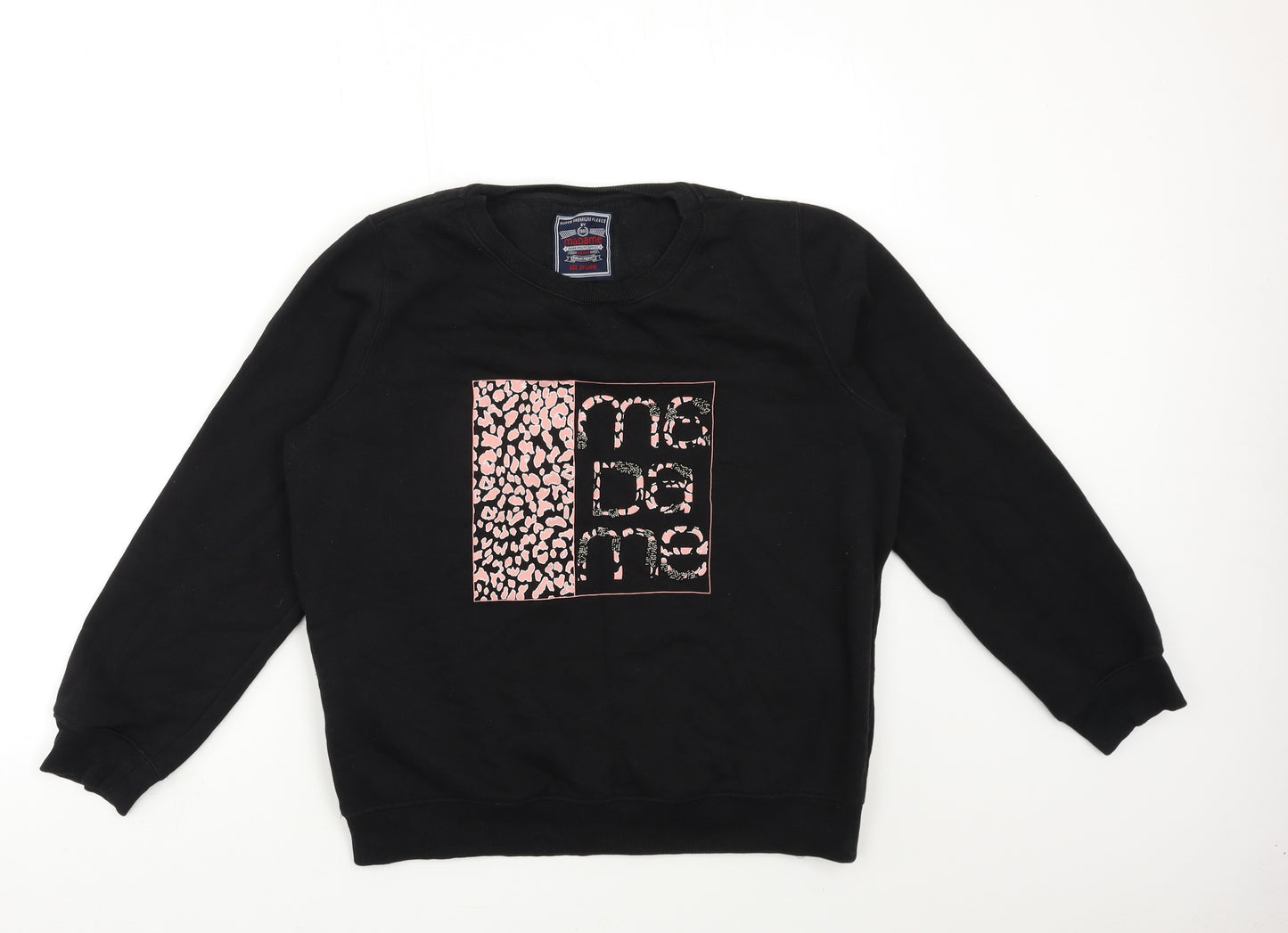 SUPER PREMIUM Womens Black   Pullover Sweatshirt Size XL
