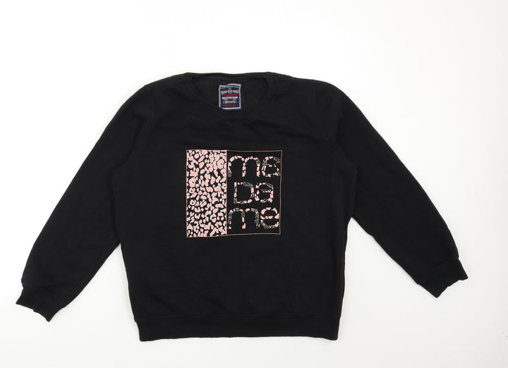 SUPER PREMIUM Womens Black   Pullover Sweatshirt Size XL