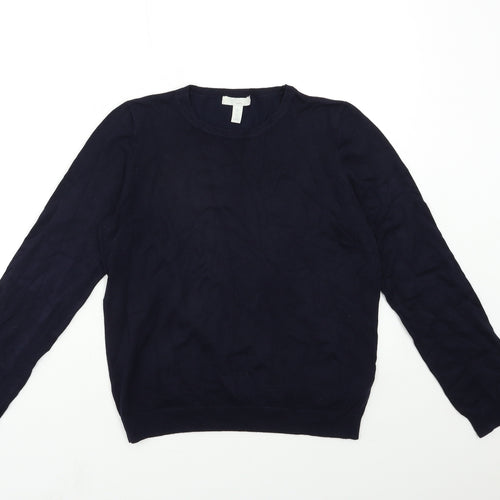 H&M Womens Blue  Knit Pullover Jumper Size M