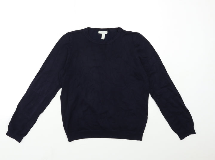 H&M Womens Blue  Knit Pullover Jumper Size M
