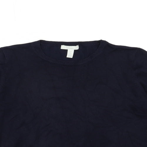 H&M Womens Blue  Knit Pullover Jumper Size M