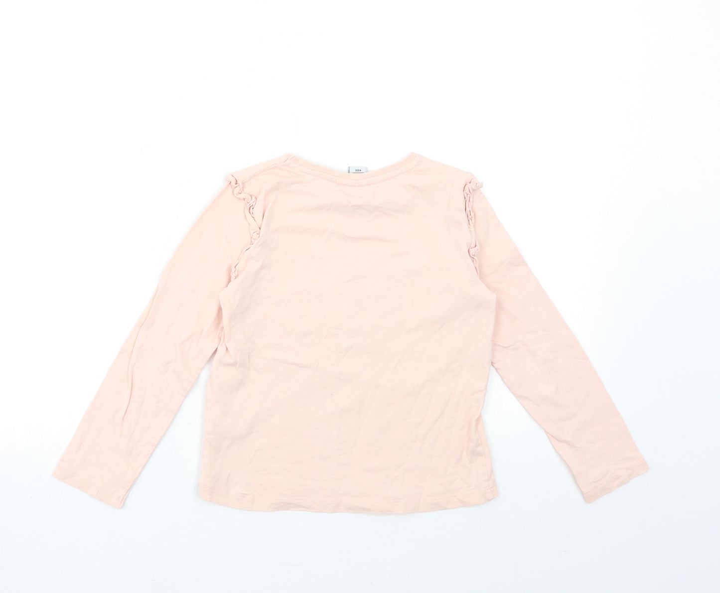TU Girls Pink   Basic T-Shirt Size 5-6 Years  - LOVE HEART