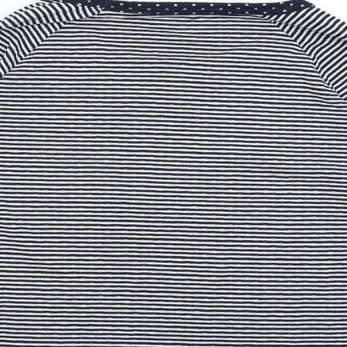 TU Womens Beige Striped  Basic T-Shirt Size 12