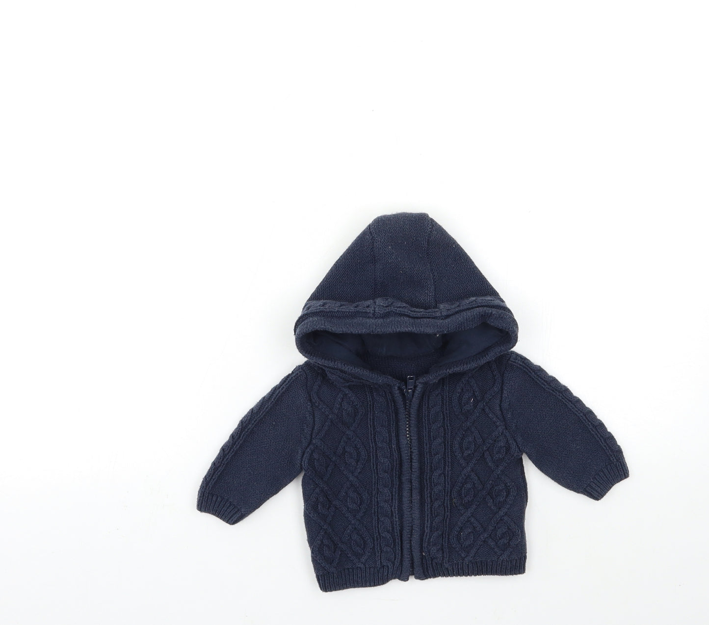 Nutmeg Baby Blue  Knit Cardigan Jumper Size 0-3 Months