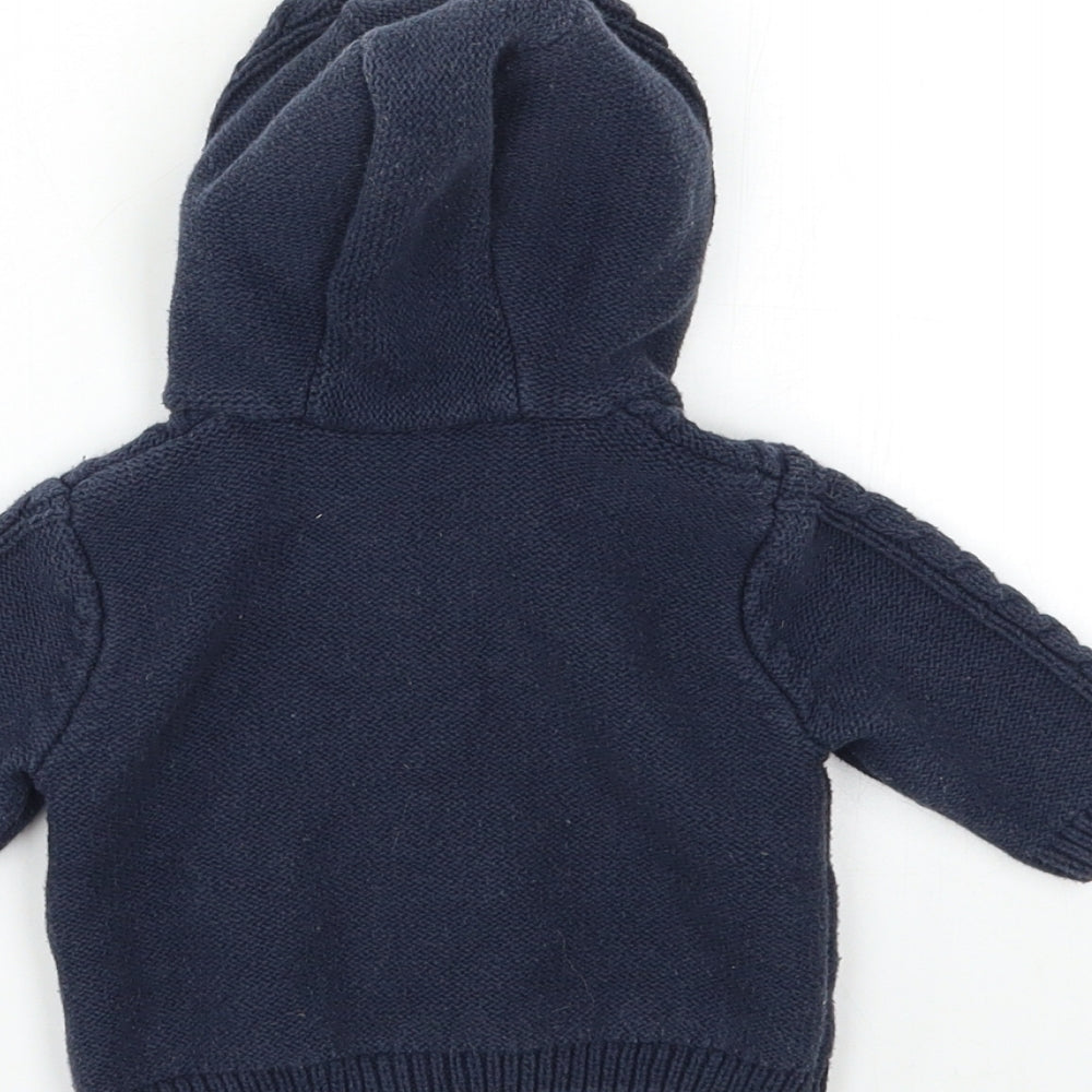 Nutmeg Baby Blue  Knit Cardigan Jumper Size 0-3 Months